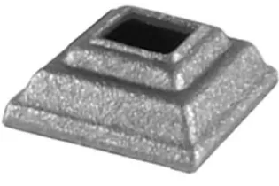 pièce élément ferronnier serrurier Cache de fixation pour barreau CARRE Hauteur 16 Section 42x42 Passage 14x14 ACIER FER FORG...