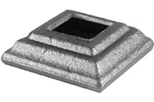 pièce élément ferronnier serrurier Cache de fixation pour barreau CARRE Hauteur 17 Section 50x50 Passage 20x20 ACIER FER FORG...