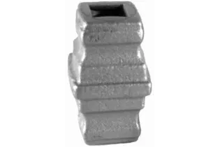 pièce élément ferronnier serrurier Garniture CARREE Largeur 40 Hauteur 68 Passage 16x16 ACIER Ref: BE13213