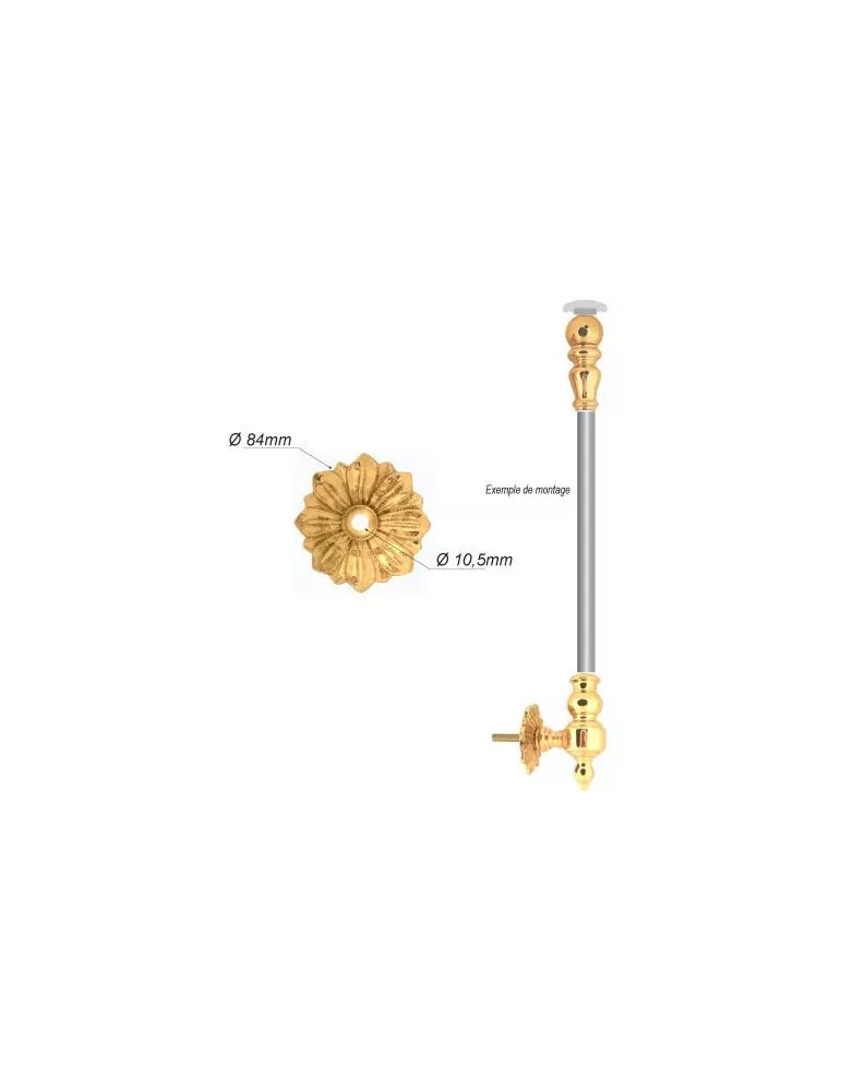 Garniture RONDE Diamètre 84 Hauteur Passage 10 LAITON Ref: F62.355 F62.355