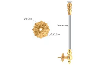 Garniture RONDE Diamètre 84 Hauteur Passage 10 LAITON Ref: F62.355 F62.355