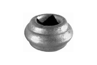 pièce élément ferronnier serrurier Garniture RONDE Diamètre 40 Hauteur 22 Passage 16x16 ACIER Ref: G2-16C