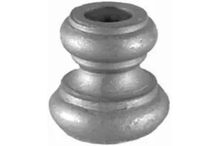 pièce élément ferronnier serrurier Garniture RONDE Diamètre 40 Hauteur 40 Passage 14 ACIER Ref: G4-14D