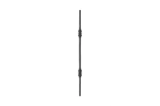 pièce élément ferronnier serrurier Balustre Longueur DROITE 1000 Section 12 ACIER FER FORGE Ref: BE11017-04