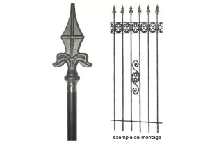 pièce élément ferronnier serrurier Barreau ROND Longueur 1000 Diamètre 16 ACIER FER FORGE Ref: BP17B-1000