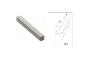 pièce élément ferronnier serrurier Barre LISSE CARRE Longueur 1000 Section 12x12 ACIER Ref: CL12-1000