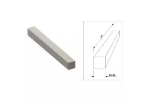 pièce élément ferronnier serrurier Barre LISSE CARRE Longueur 3000 Section 16x16 ACIER Ref: CL16-3000