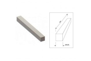 pièce élément ferronnier serrurier Barre LISSE CARRE Longueur 1000 Section 18x18 ACIER Ref: CL18-1000