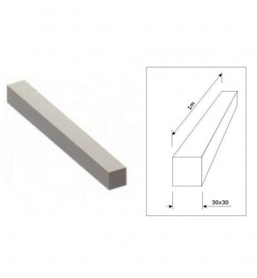pièce élément ferronnier serrurier Barre LISSE CARRE Longueur 1000 Section 30x30 ACIER Ref: CL30-1000