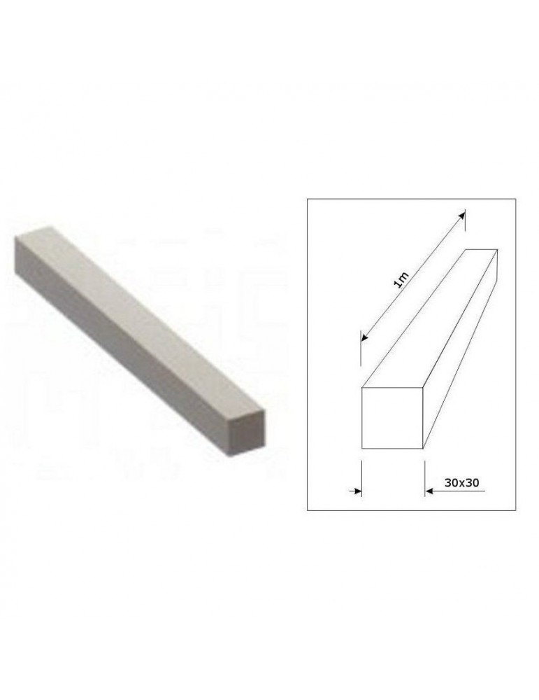 pièce élément ferronnier serrurier Barre LISSE CARRE Longueur 1000 Section 30x30 ACIER Ref: CL30-1000