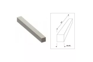 pièce élément ferronnier serrurier Barre LISSE CARRE Longueur 1000 Section 40x40 ACIER Ref: CL40-1000