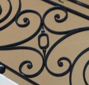 Escalier panneau décoratif fer forgé