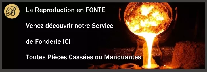 La forge Bertrand vous propose un service de reproduction des vos pièces en fonte ou en fer forgé